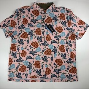 Good Good Golf Polo Pink Canyon Mens 2XL All Over Print Floral NWT